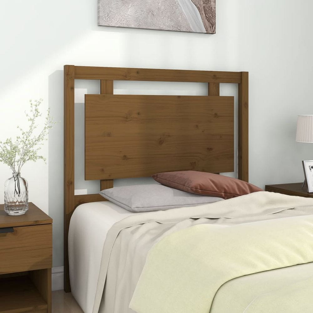 Vidaxl Čelo postele, medovo hnedé, 95,5x4x100 cm, masívna borovica
